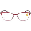 Schlichte Lesebrille/ -hilfe FIETE aus Metall in einem stylischen Rot + 4,00 dpt