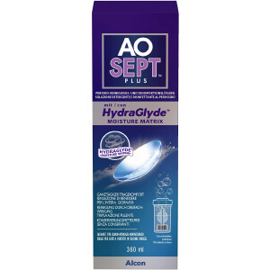 AOSEPT PLUS mit HydraGlyde Kontaktlinsenpflegemittel inkl. Behälter , 1 x 360ml