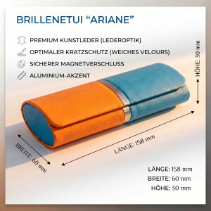 Edles Brillenetui in Lederoptik "Ariane" in...