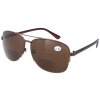 Moderne Nylor Bifokal - Sonnenbrille ULLI (mit Leseteil / Nahteil) in verschiedenen Stärken Bronze / Braun +1,50 dpt