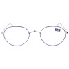 Moderne Metall - Lesebrille LENNARD in einem stylischen Blau - Gun + 1,50 dpt