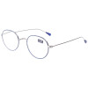 Moderne Metall - Lesebrille LENNARD in einem stylischen Blau - Gun + 3,00 dpt