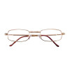 Faltbare Lesebrille / Lesehilfe HARRIS mit Federscharnier und Einstecketui in Gold +1,50 dpt