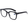 Auffällige Fertiglesebrille im Retro-Design JOHN mit Ferderschanier in Schwarz + 2,00 dpt