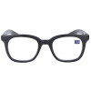 Auffällige Fertiglesebrille im Retro-Design JOHN mit Ferderschanier in Schwarz + 2,00 dpt