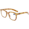 Auffällige Fertiglesebrille im Retro-Design JOHN mit Ferderschanier in Havanna-Beige + 2,00 dpt