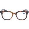 Auffällige Fertiglesebrille im Retro-Design JOHN mit Ferderschanier in Havanna-Braun + 1,50 dpt