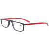 Stylische Lesebrille/ - hilfe ARIZONA mit Federscharnier in Schwarz/Rot + 1,50 dpt