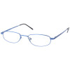 Schlichte Brillenfassung KK52031-3 in Blau - Metallic mit Federscharnier