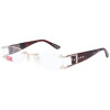 Schicke Brillenfassung BI 8907-10 ohne Rahmen in gold/ rot/ braun
