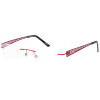 Brillenfassung N1110 NI0008D aus Metall in rot