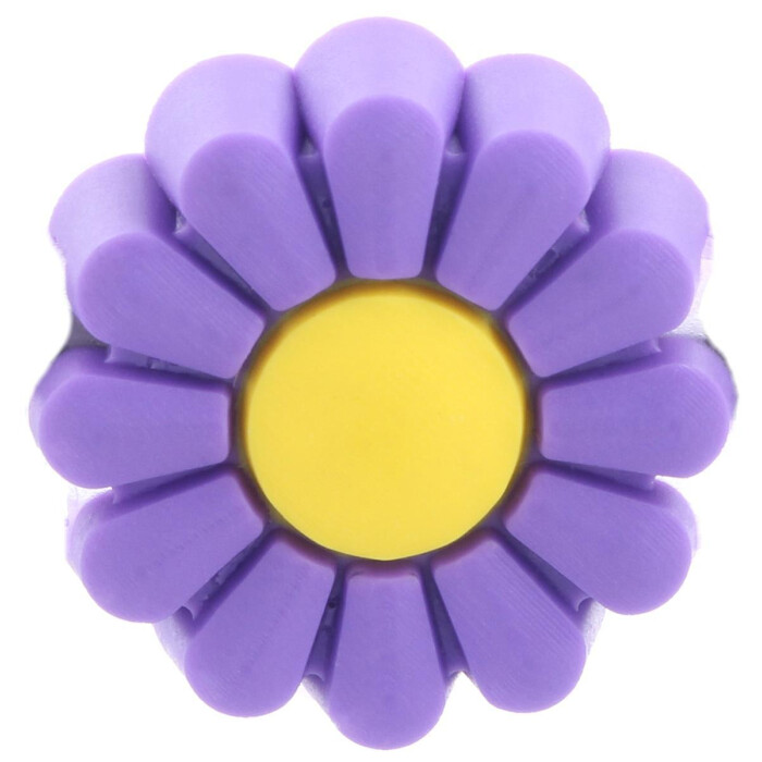 Niedliche Schmuck - Charms "BLINX" aus 3D - Softgummi als Accessoires für Brillenbügel Blume Lila