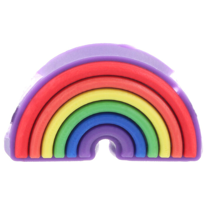 Niedliche Schmuck - Charms "BLINX" aus 3D - Softgummi als Accessoires für Brillenbügel Regenbogen