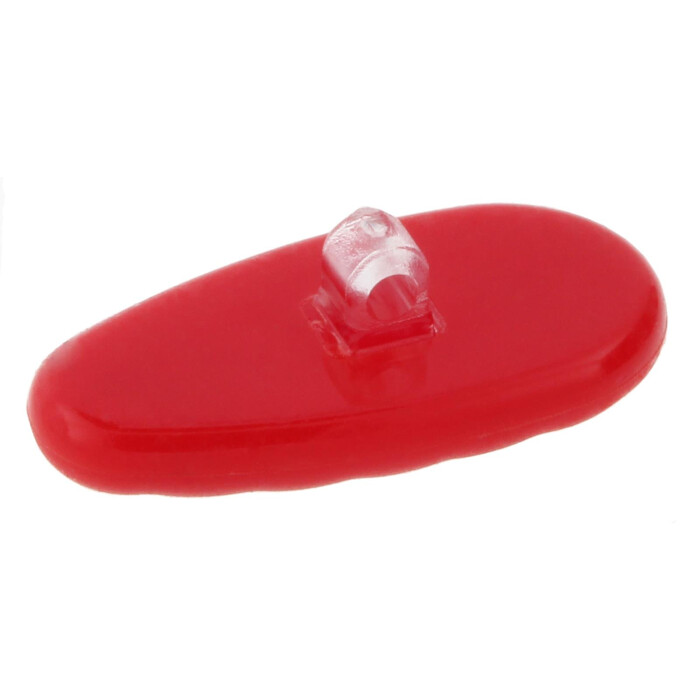Ofar Nasenpad zum Schrauben in Rot mit Wave Oberfläche - 14,5 mm