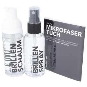 Ultra Klar Geschenkbox mit blauer Banderole mit floralem Muster und "Danke" -Aufdruck