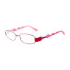 Stylische Jugend - Brillenfassung KidsOne BI 4220-10 in Rot - Silber mit Muster
