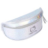 Hübsches Taschen - Brillenetui "Hello Kitty" mit Reißverschluss in Silber - Glitzer