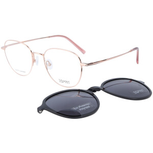 Brillenfassung für Damen mit Sonnenschutzvorhänger Esprit ET 17131 515 in Rose-Gold