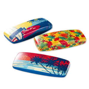 Trendiges Brillenetui "BEACH" mit Strandmotiven...