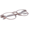 Extra flache Lesebrille MR52 aus Kunststoff mit Federscharnier und Etui in Beige + 3,00 dpt