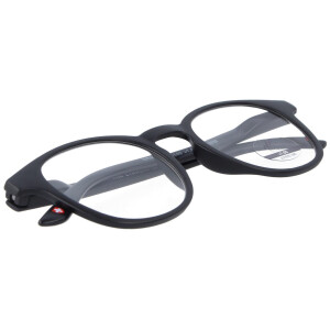 Extra flache Lesebrille MR52 aus Kunststoff mit Federscharnier und Etui in Schwarz + 1,00 dpt