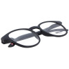 Extra flache Lesebrille MR52 aus Kunststoff mit Federscharnier und Etui in Schwarz + 3,00 dpt