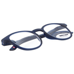 Extra flache Lesebrille MR52 aus Kunststoff mit Federscharnier und Etui in Blau + 2,00 dpt