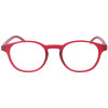 Extra flache Lesebrille MR52 aus Kunststoff mit Federscharnier und Etui in Rot + 2,00 dpt