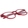 Extra flache Lesebrille MR52 aus Kunststoff mit Federscharnier und Etui in Rot + 2,00 dpt