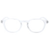 Extra flache Kunststoff-Lesebrille MR52 mit Federscharnier und Etui in Transparent + 2,50 dpt