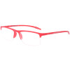 Klassische Lesebrille MR81 aus Kunststoff mit Federscharnier und Etui in Rot + 2,00 dpt