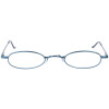 Schlichte, schmale Metall - Lesebrille OR5 mit Federscharnier in Blau + 3,00 dpt