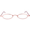 Schlichte, schmale Metall - Lesebrille OR5 mit Federscharnier in Rot + 1,50 dpt