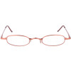 Schlichte, schmale Metall - Lesebrille OR5 mit Federscharnier in Rot + 3,50 dpt