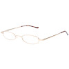 Schlichte, schmale Metall - Lesebrille OR5 mit Federscharnier in Gold + 1,00 dpt