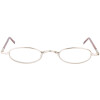 Schlichte, schmale Metall - Lesebrille OR5 mit Federscharnier in Gold + 1,50 dpt
