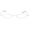 Schlichte, schmale Metall - Lesebrille OR5 mit Federscharnier in Gold + 2,00 dpt