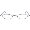 Schlichte, schmale Metall - Lesebrille OR5 mit Federscharnier in Gun + 1,00 dpt