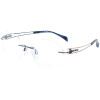 Charmant Brillenfassung Line Art XL 2163 TL ohne Rand aus Metall in Blau / Gold