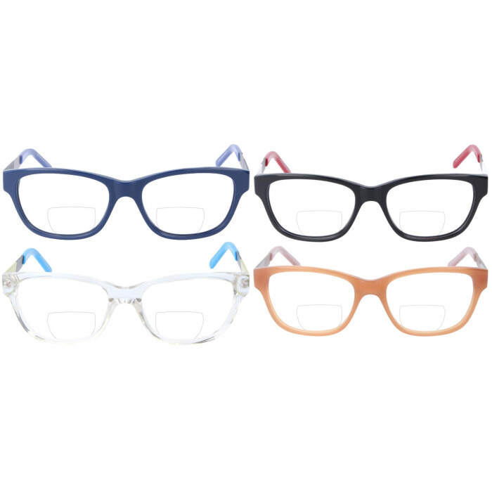 Trendige Kunststoff - Bifokalbrille Collection Creativ 2145 aus Acetat & Metall mit individueller Stärke
