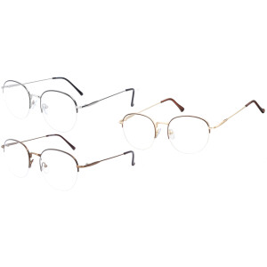 Elegante Metall - Lesebrille ANDREA in klassischen Farben in individueller Sehstärke