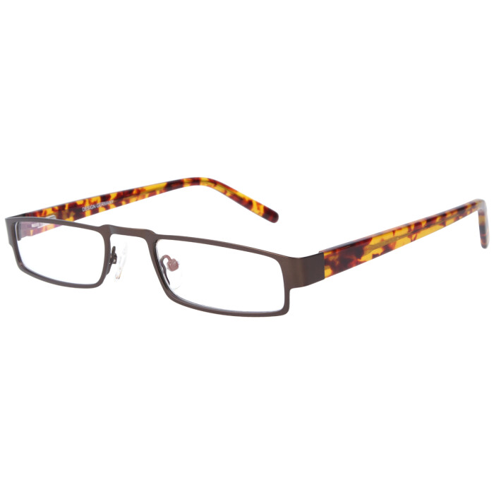 Klassische Metall - Lesebrille FÜNF in Braun / Havanna und mit individueller Stärke