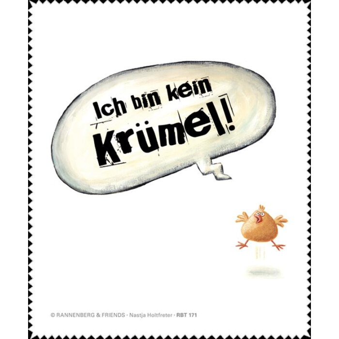 Rannenberg & Friends Brillenputztuch "Ich bin kein Krümel"