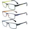 Sportliche Edelstahl - Officebrille / Arbeitsplatzbrille FRANKIE in bunten Farben und Sehstärke