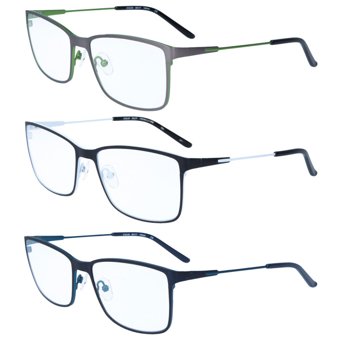 Moderne Officebrille / Arbeitsplatzbrille LUNA aus robustem Edelstahl in Sehstärke