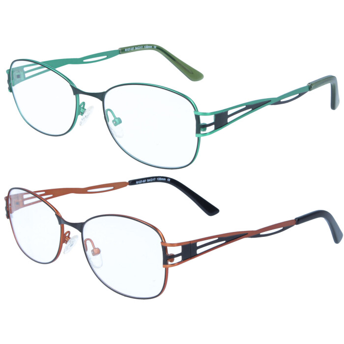 Elegante Metall - Officebrille / Arbeitsplatzbrille MARINA amit schicken Bügeln in Sehstärke