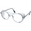 Universale Schutzbrille aus Metall mit individueller Stärke in Blau