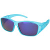 Polarisierende Montana Sonnenbrille / Überbrille FO4G inkl. Etui in Hellblau Matt - Blau Verspiegelt