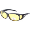 Polarisierende Montana Sonnenbrille / Überbrille MFO1F inkl. Etui in Schwarz Matt - Gelb