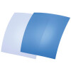 2 x Photochromatische Folien / Plangläser / selbstttönende Ersatzgläser  für Brillen zum selber zuschneiden UV400 Photochromatisch, polarisierend, hellblau-blau, 20-85%
